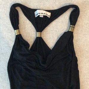 Black racerback tank top